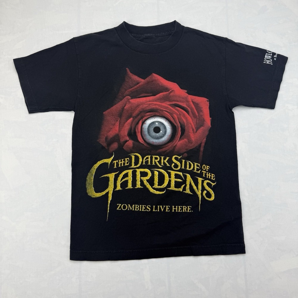 Howl O Scream Busch Gardens T Shirt Mens S Black The Dark Side of the Gardens
